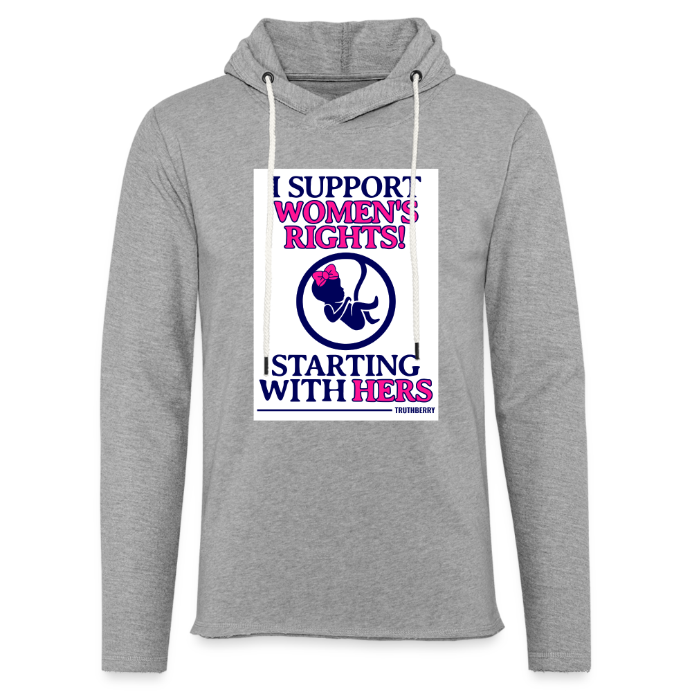 Women's Rights Light Hoodie - heather gray