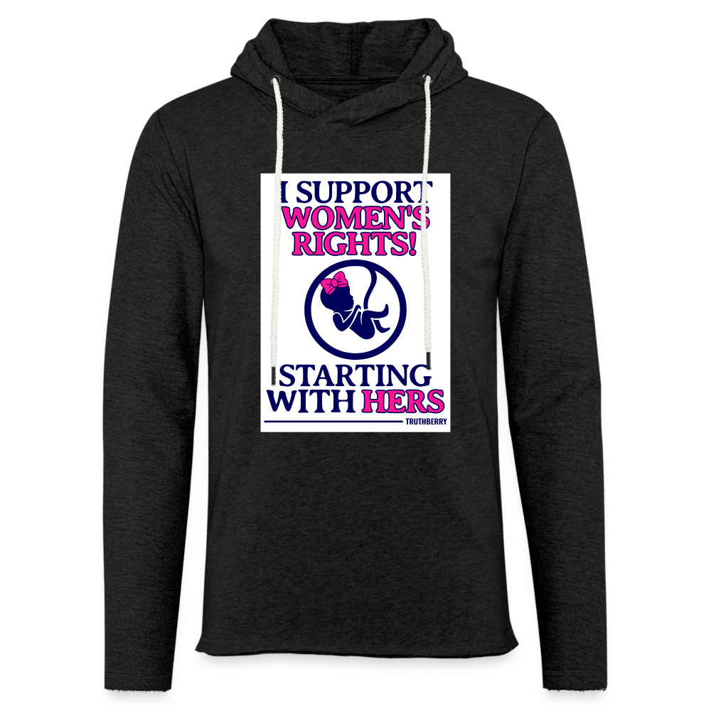 Women's Rights Light Hoodie - charcoal grey