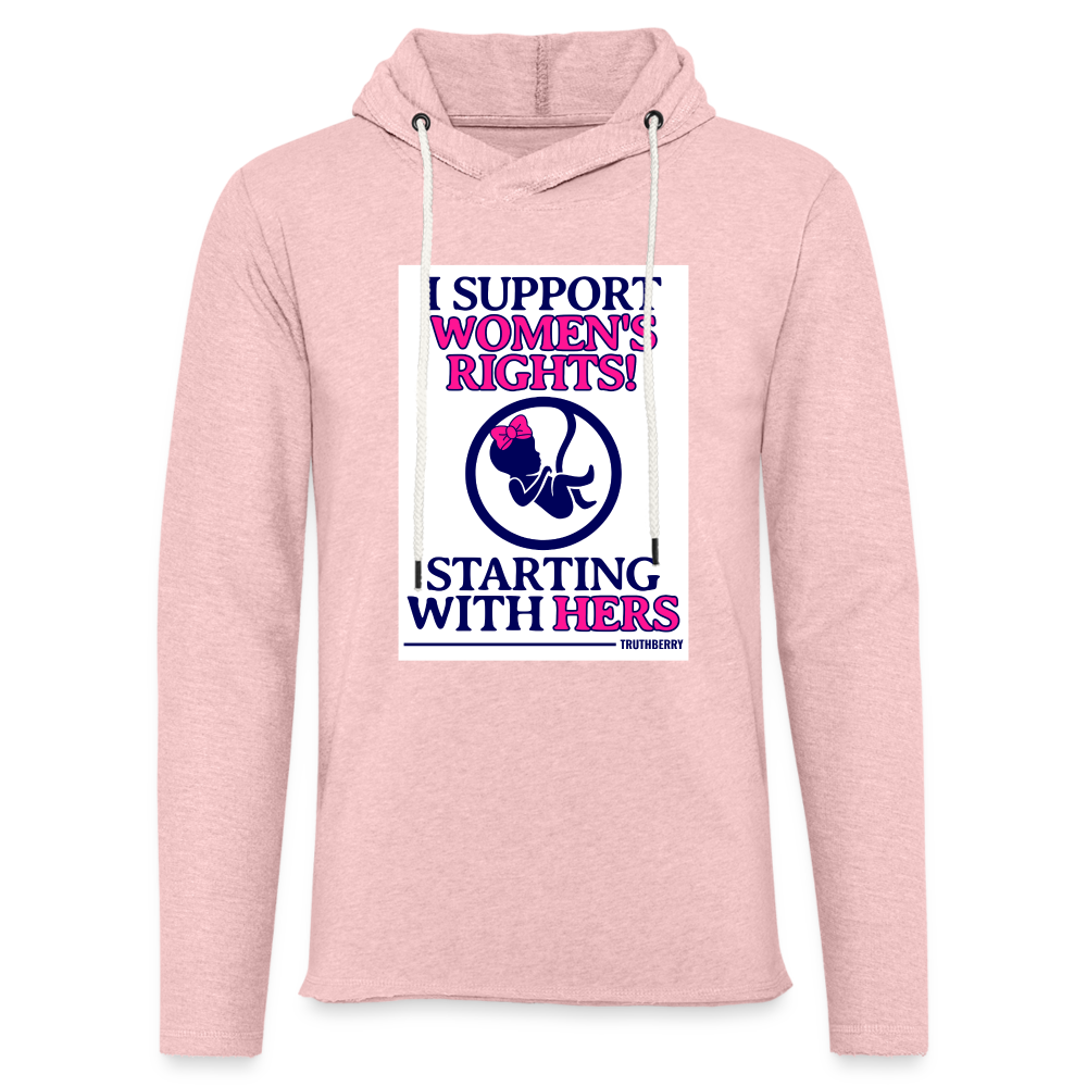 Women's Rights Light Hoodie - cream heather pink