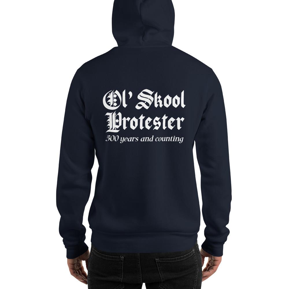 Ol' Skool Protester Heavy Hoodie - Truthberry