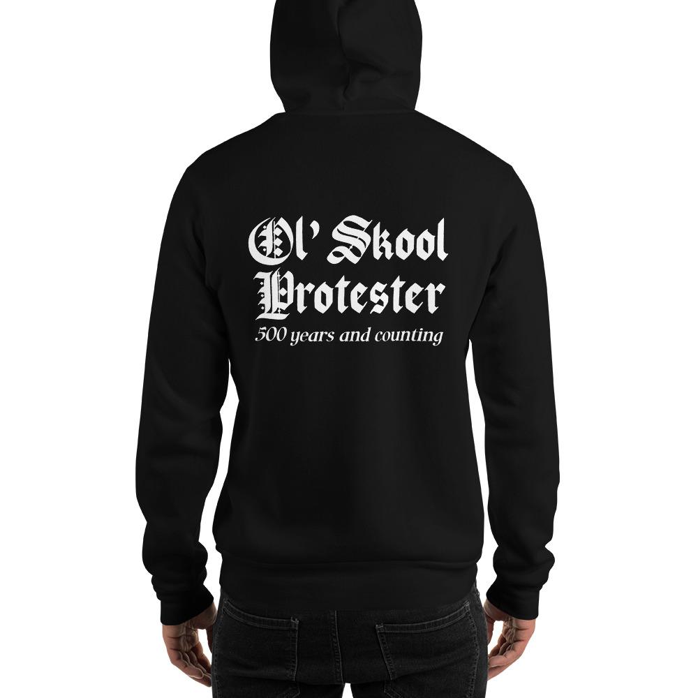 Ol' Skool Protester Heavy Hoodie - Truthberry