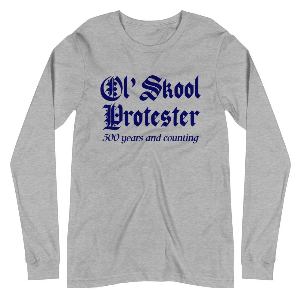 Ol' Skool Protester Sleeved Tee - Truthberry