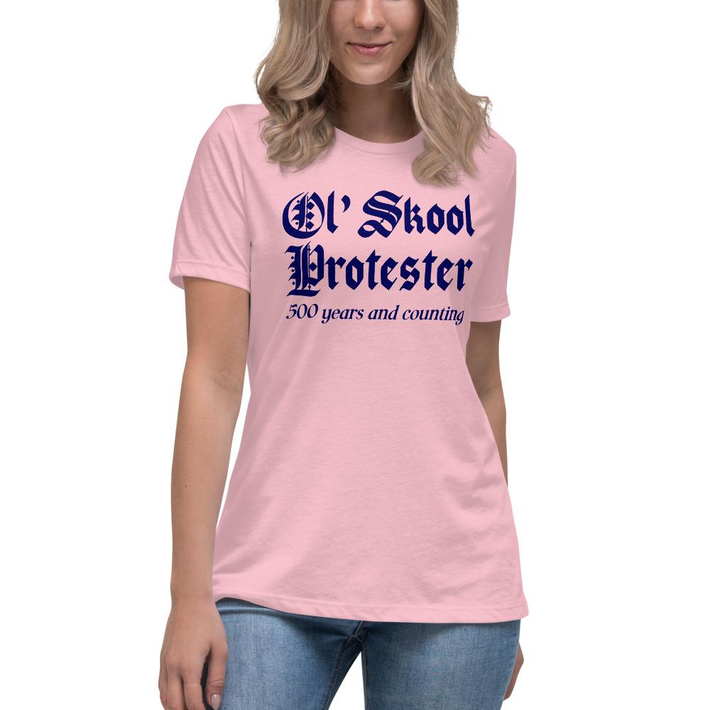 Ol' Skool Protester Women's Lax-Tee - Truthberry