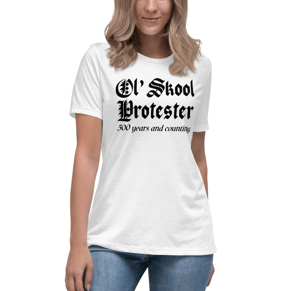 Ol' Skool Protester Women's Lax-Tee - Truthberry