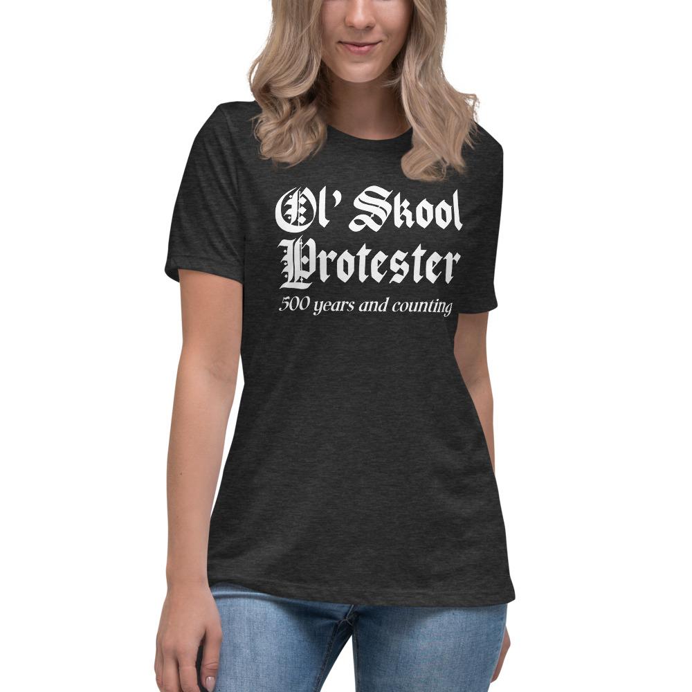 Ol' Skool Protester Women's Lax-Tee - Truthberry