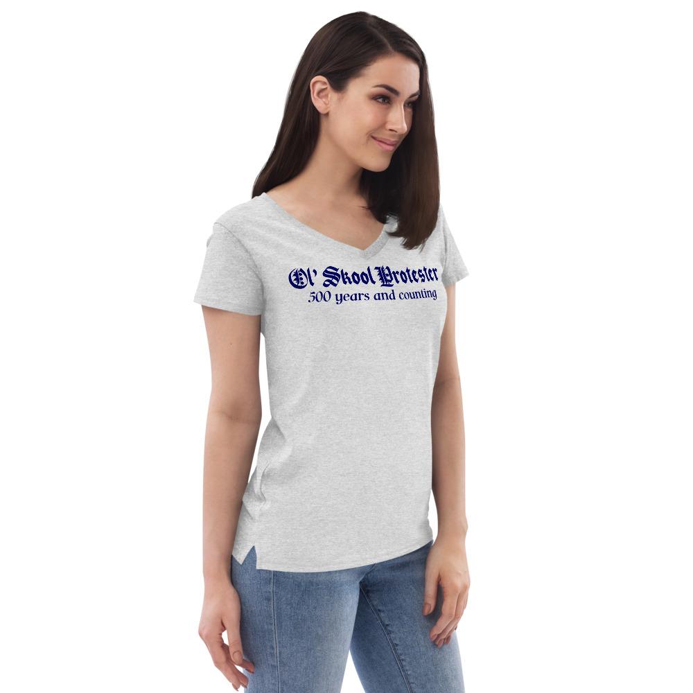 Ol' Skool Protester Women’s V-Tee - Truthberry