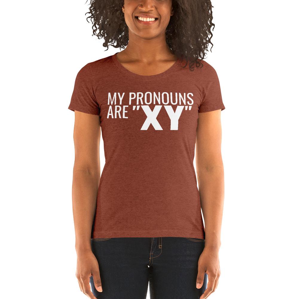 Pronoun XY Ladies' Tri-Tee - Truthberry