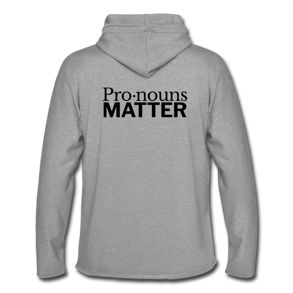 Pronouns Matter Light Hoodie - Truthberry