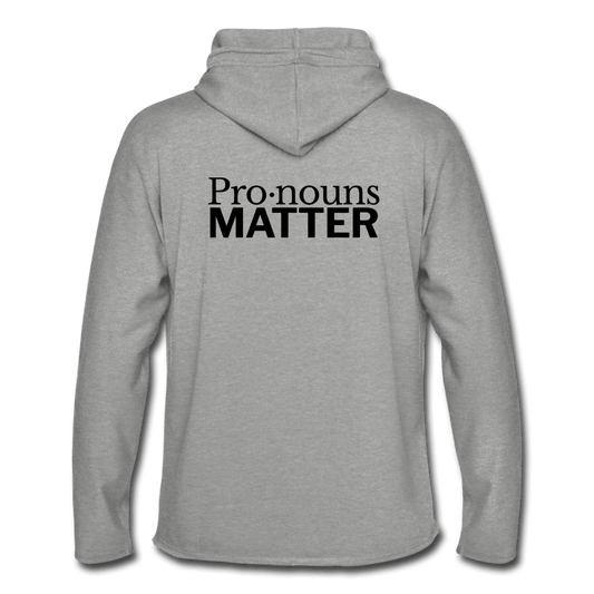 Pronouns Matter Light Hoodie - Truthberry