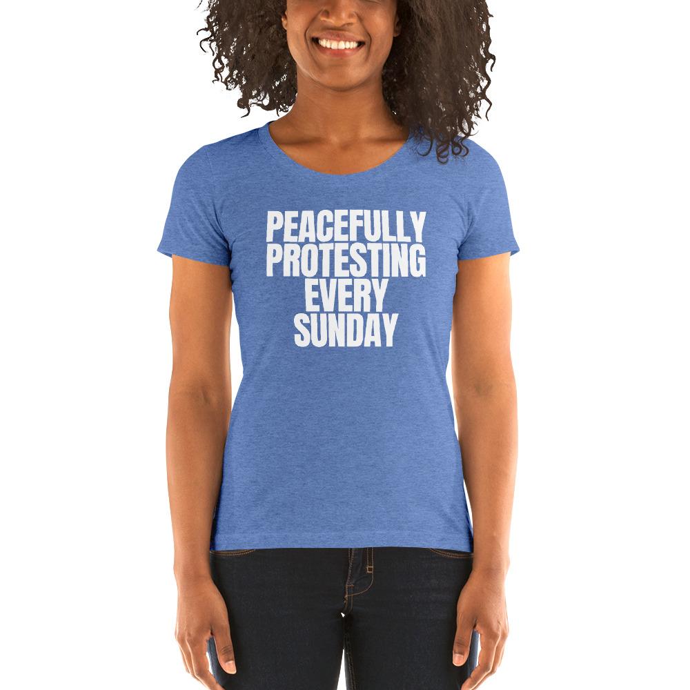 Sunday Protest Ladies' Tri-Tee - Truthberry