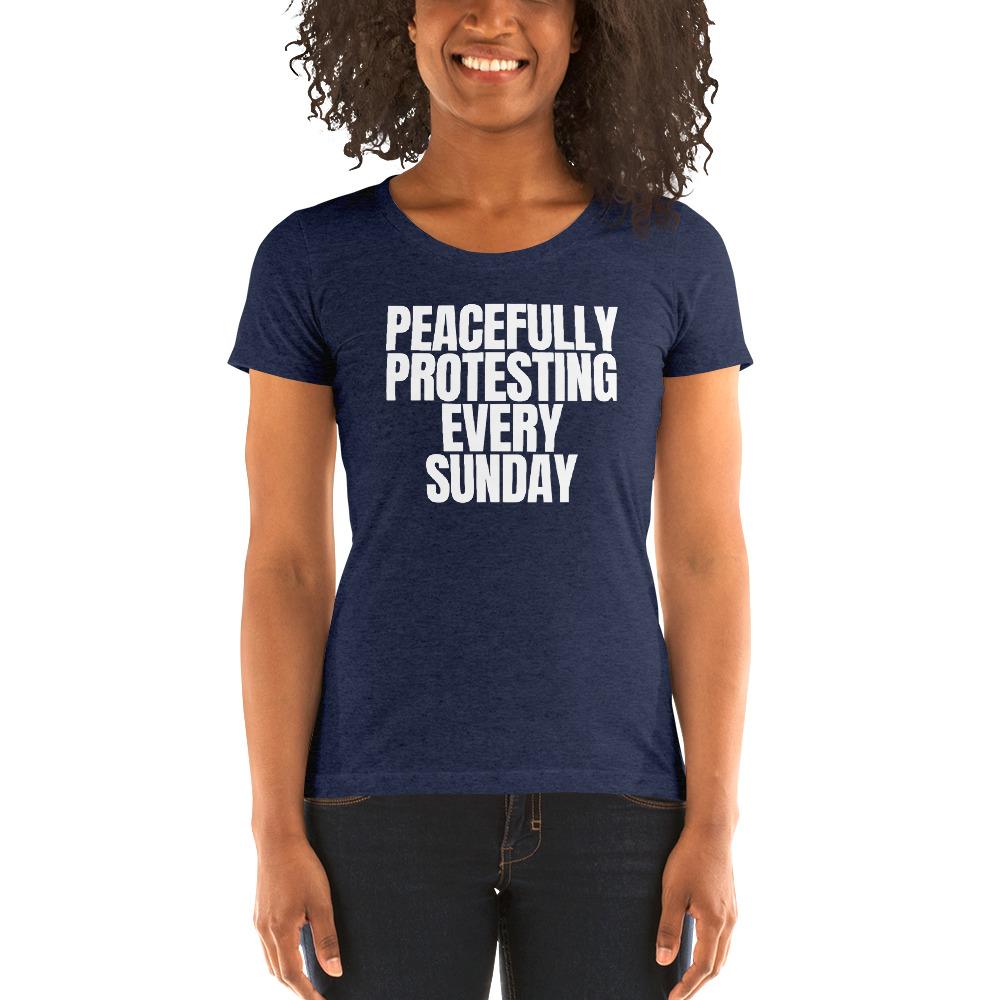 Sunday Protest Ladies' Tri-Tee - Truthberry