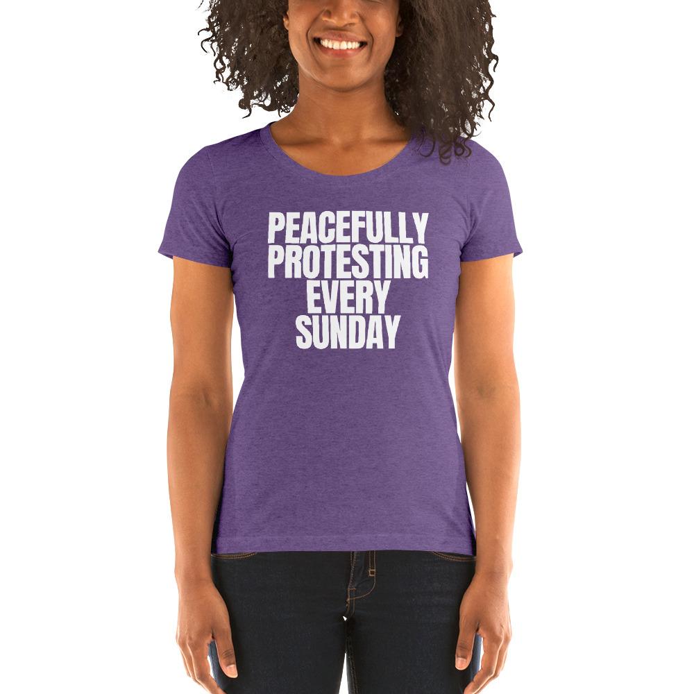 Sunday Protest Ladies' Tri-Tee - Truthberry