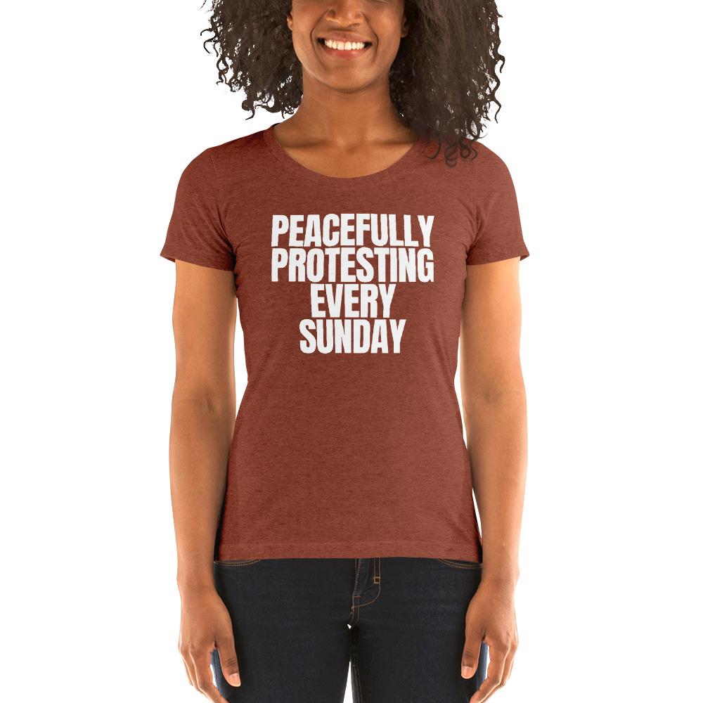 Sunday Protest Ladies' Tri-Tee - Truthberry