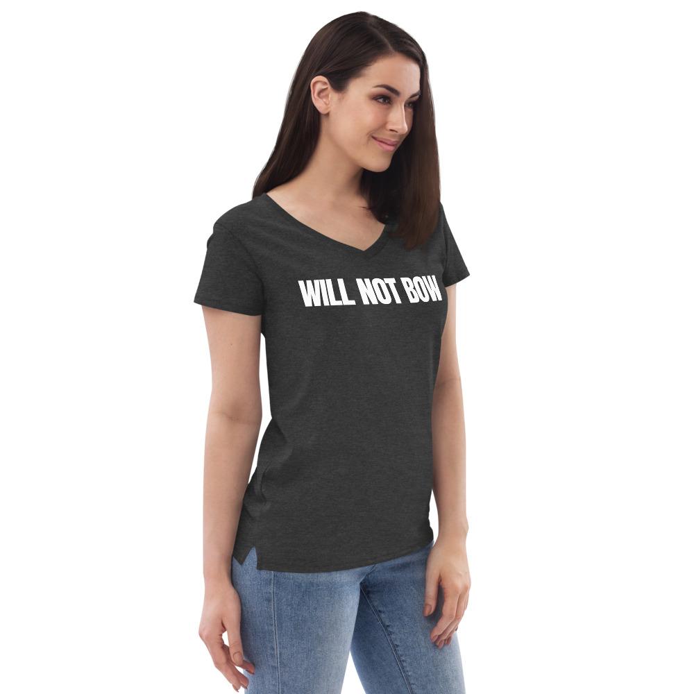 Will Not Bow Women's V-Tee (v2) - Truthberry