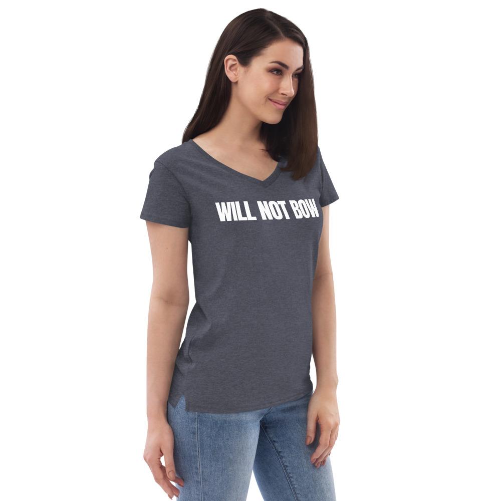 Will Not Bow Women's V-Tee (v2) - Truthberry