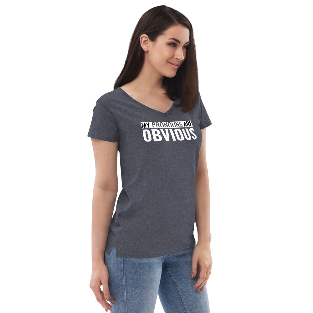 Obvious Pronouns Women’s V-Tee