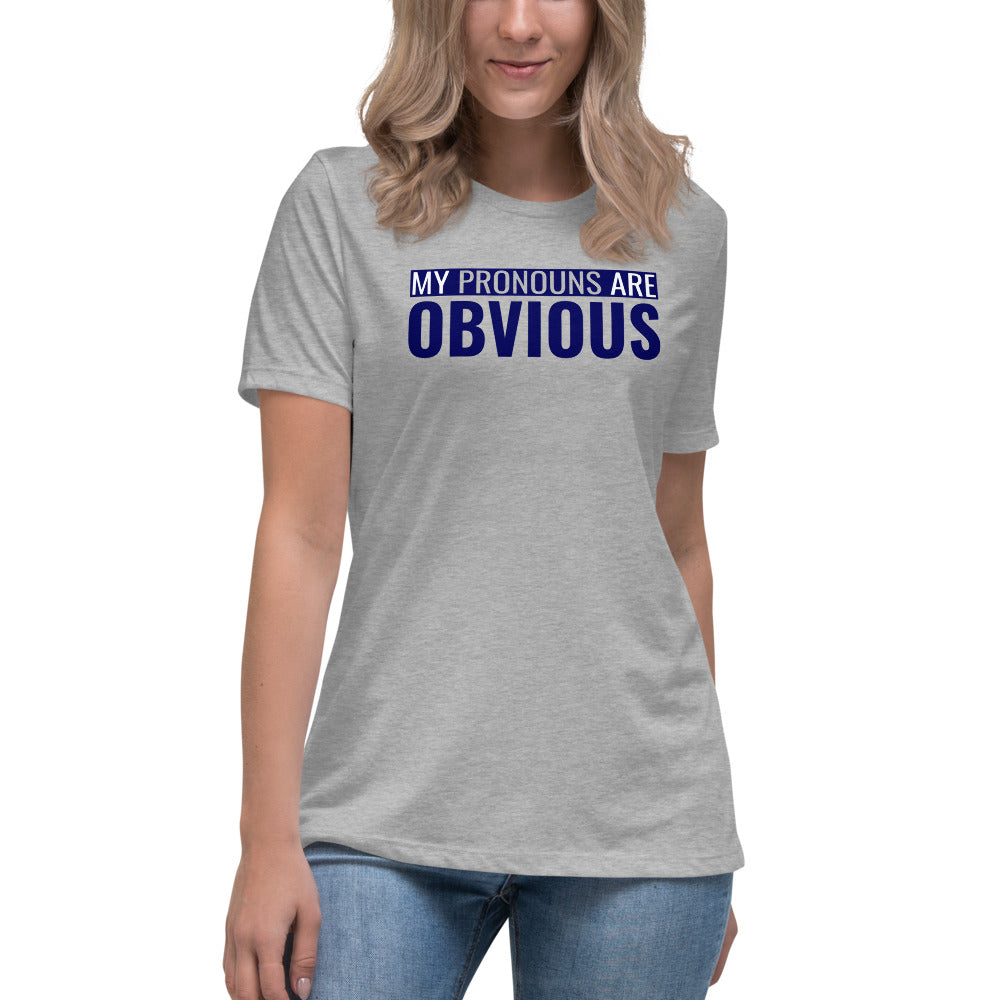 Obvious Pronouns Women's Lax-Tee