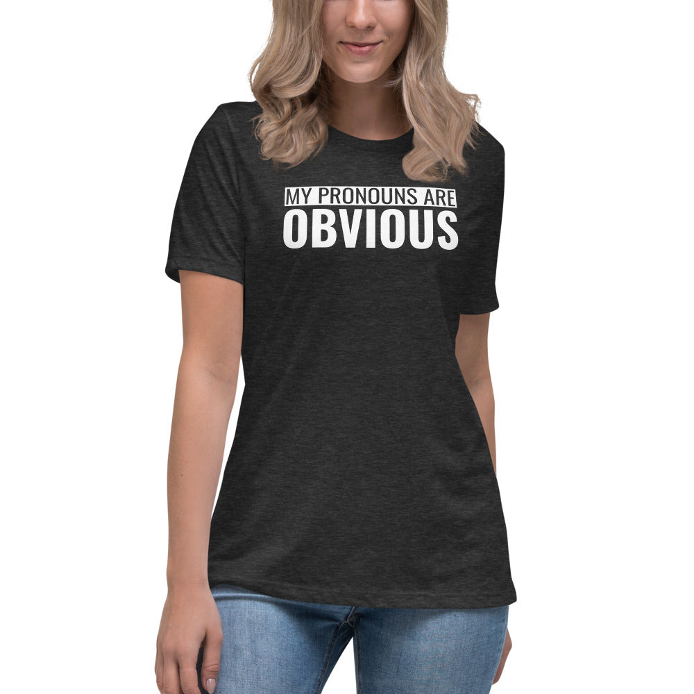 Obvious Pronouns Women's Lax-Tee