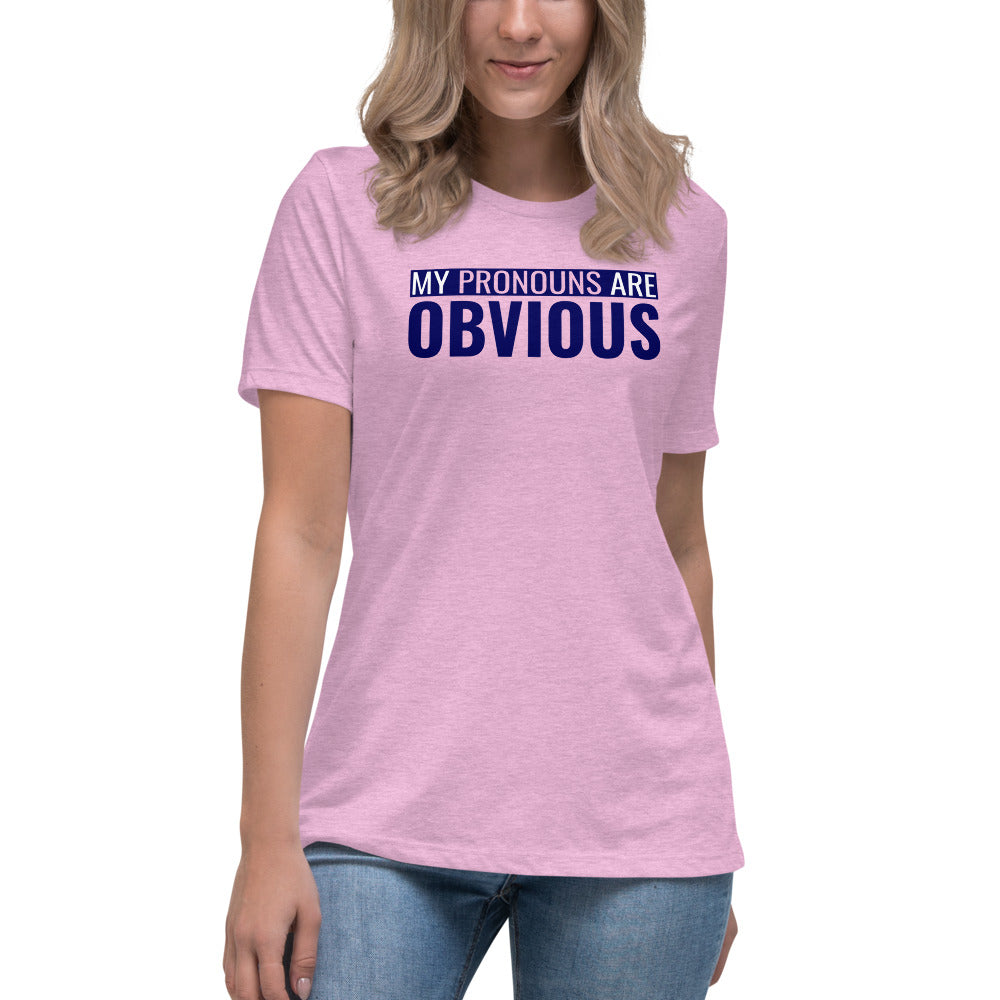 Obvious Pronouns Women's Lax-Tee