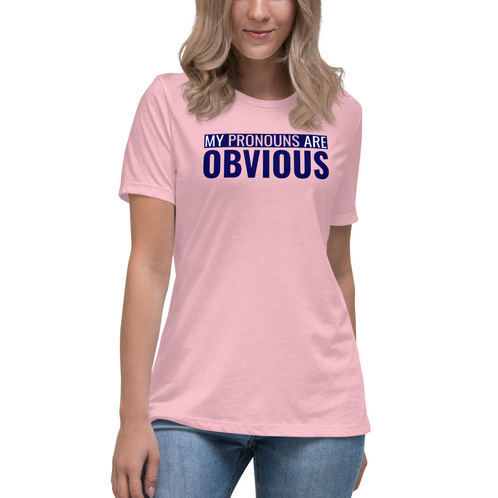 Obvious Pronouns Women's Lax-Tee