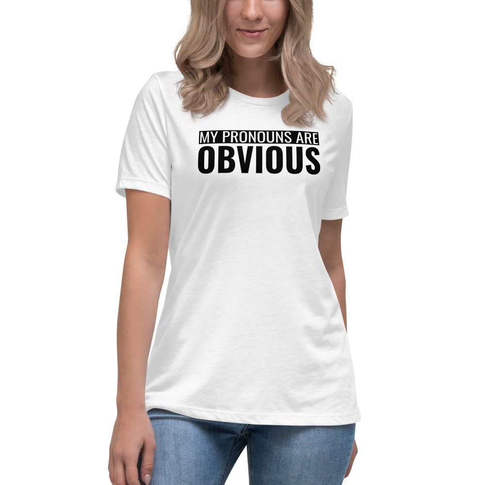 Obvious Pronouns Women's Lax-Tee