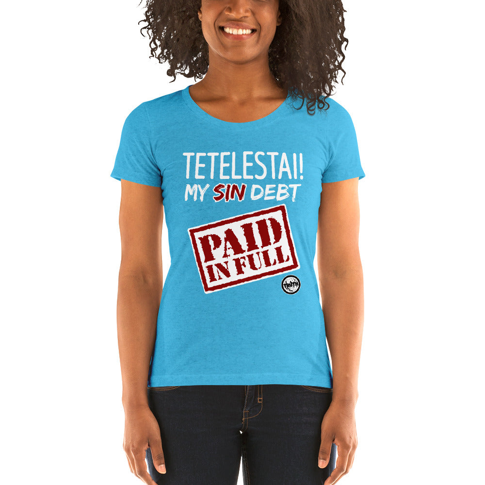 Tetelestai Ladies' Tri-Tee