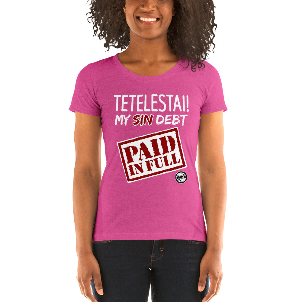 Tetelestai Ladies' Tri-Tee