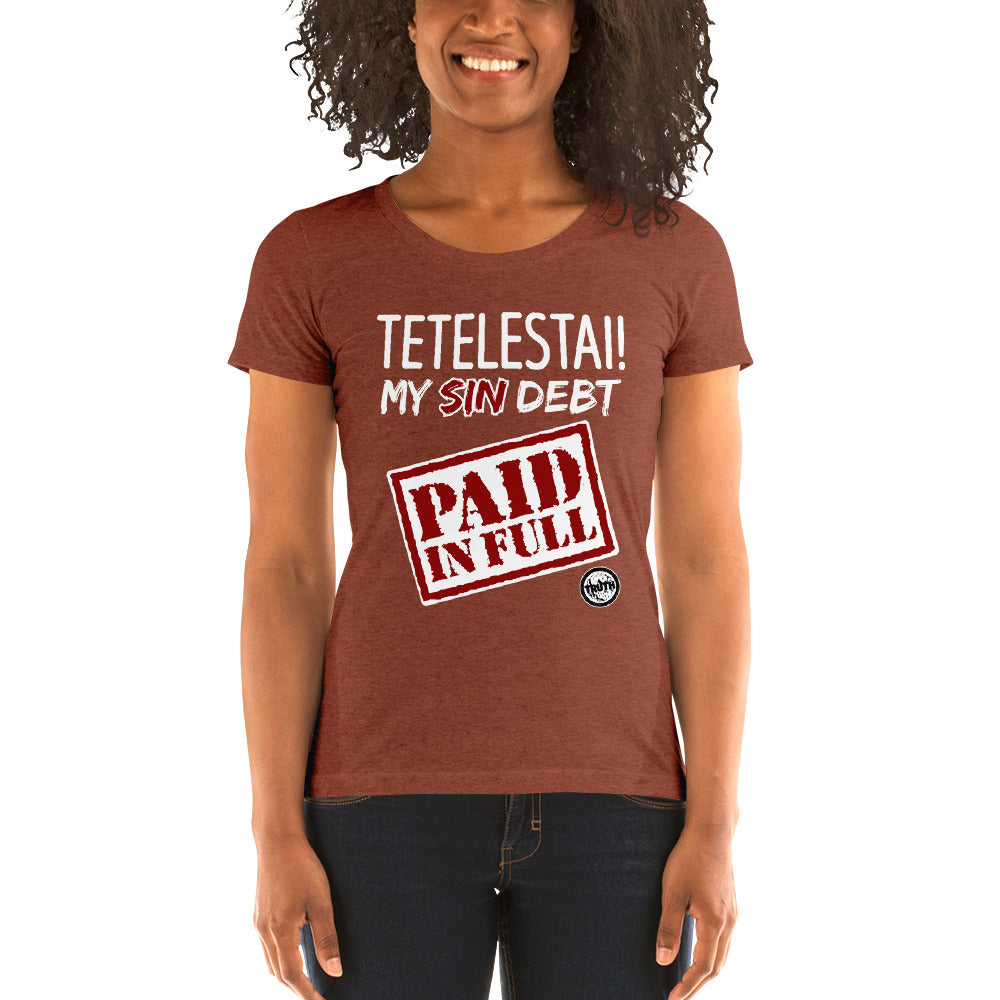 Tetelestai Ladies' Tri-Tee