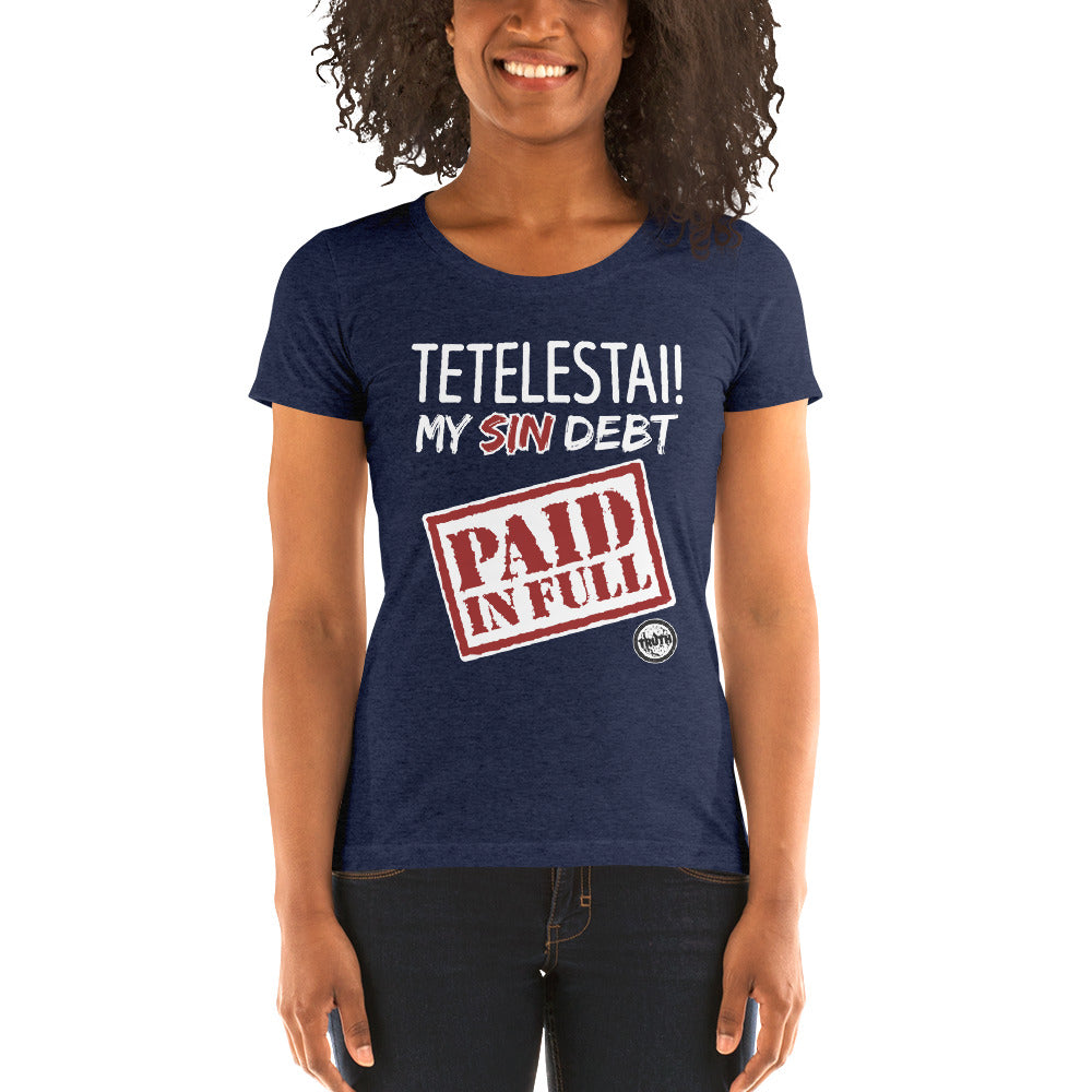 Tetelestai Ladies' Tri-Tee