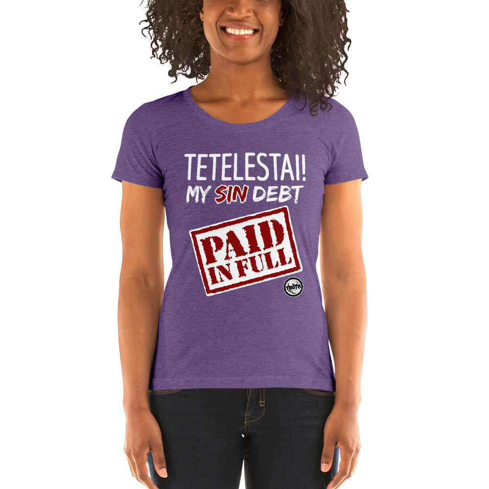 Tetelestai Ladies' Tri-Tee