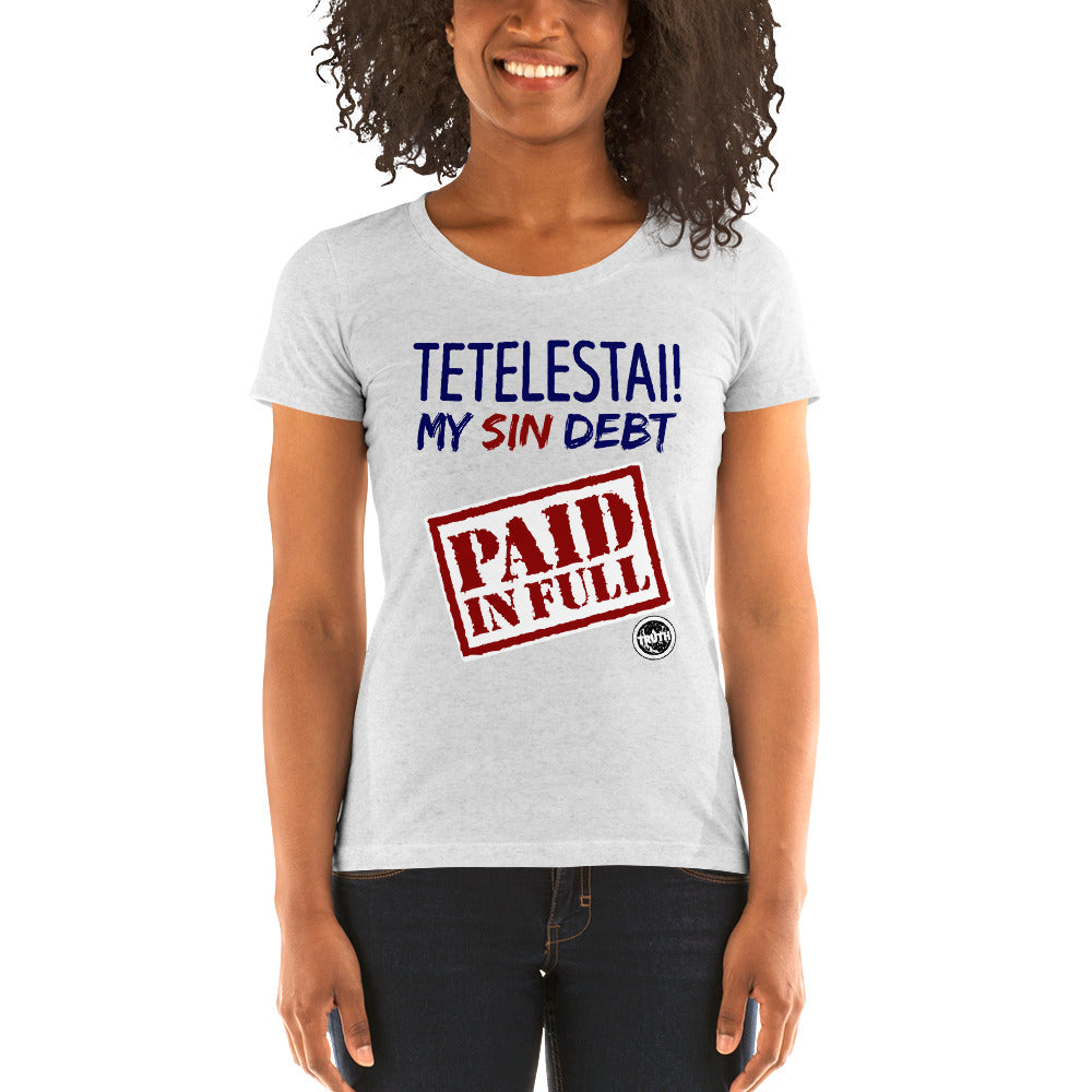 Tetelestai Ladies' Tri-Tee